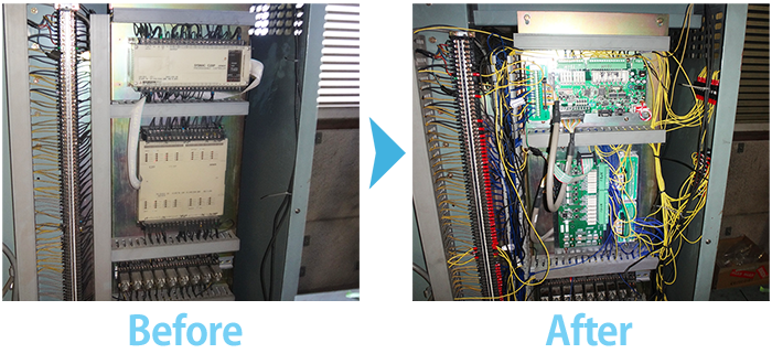 エレベーター制御装置ＰＬＣ取替