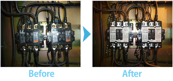 エレベーター電磁接触器　取替