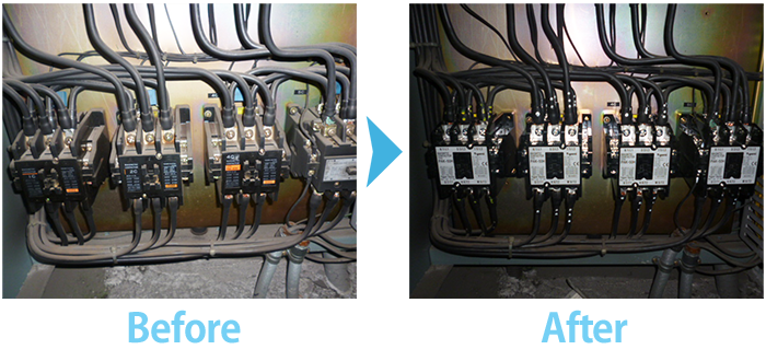 エレベーター電磁接触器　取替